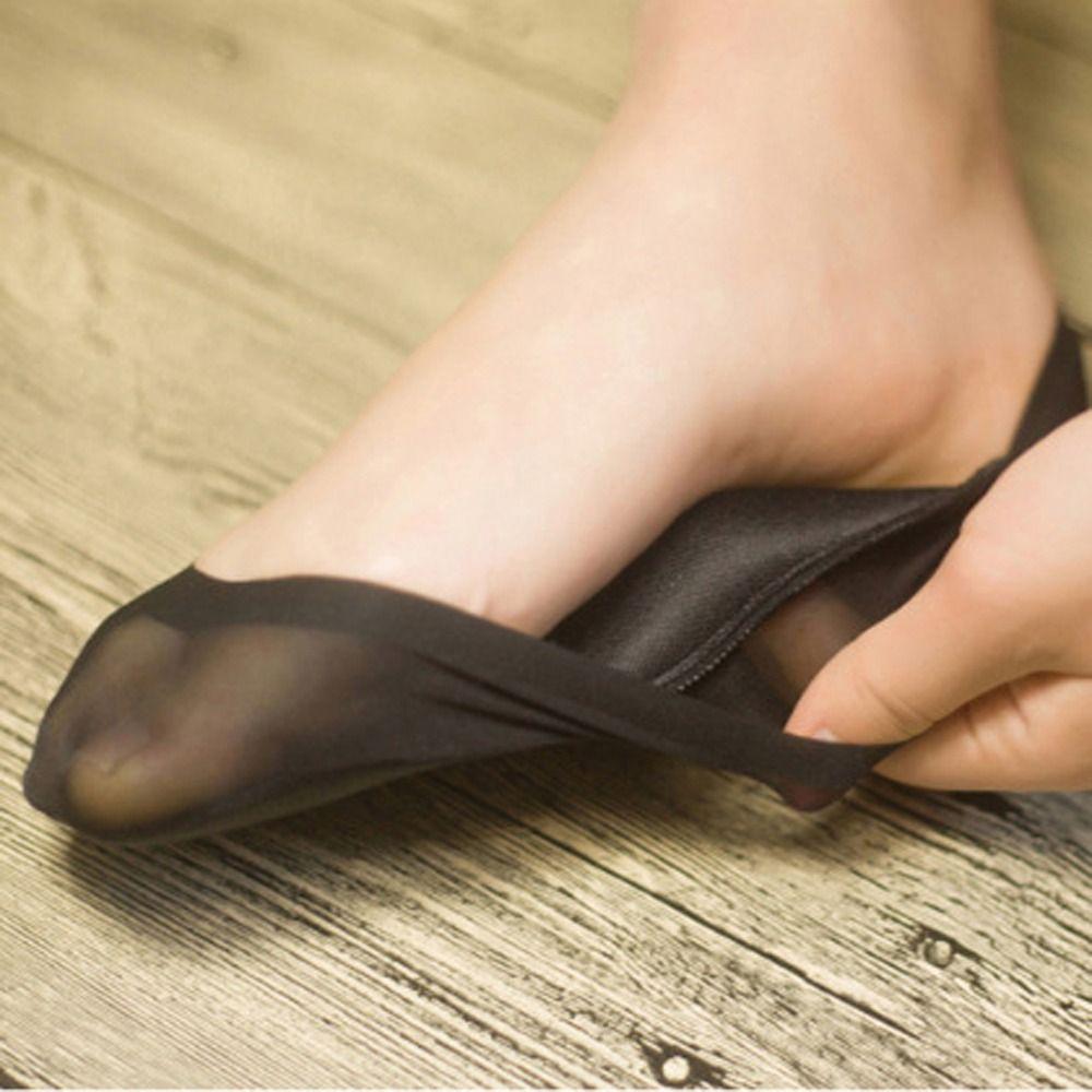 2 Pairs Foot Massage Ice Silk Socks Orthopedic Pad Invisible Sock Comfortable Summer Socks  Women