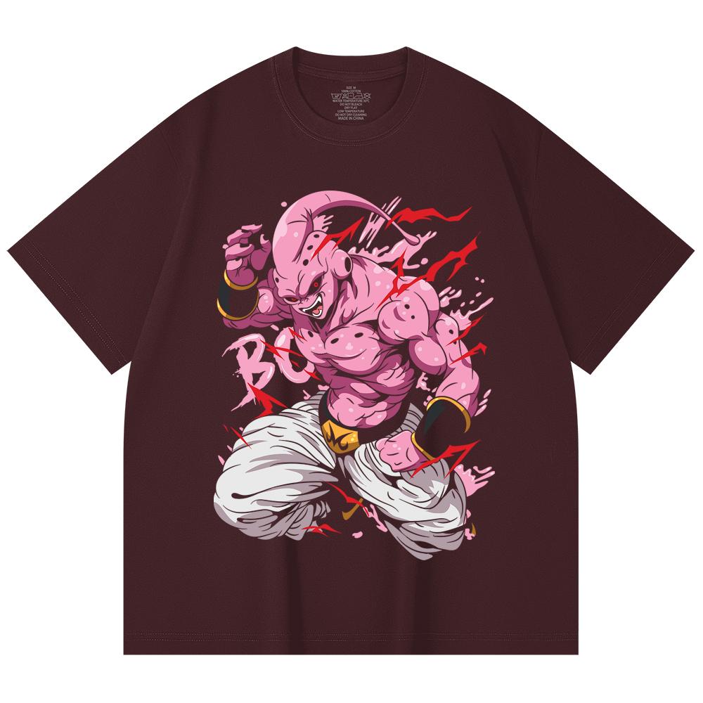 230 Gsm 100% Cotton Dragon Ball V13 Majin Buu Print Unisex Heavy Cotton T Shirt
