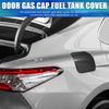 X Autohaux Auto Carbon Fiber Pattern Fuel Tank Cover Door Gas Filler Cover Replacement Accessories for Toyota Camry 2018-