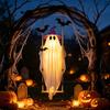 Gruselige Outdoor-Halloween-Dekorationen Schwingendes Geister-Hängeornament mit LED-Lichterkette für Dekoration, Verstellbare Große Festival-Dekoration Leuchtende Fledermaus