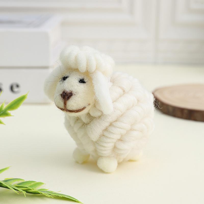 Baby Lamb Figurine, Cartoon Sheep Doll, Table Setting Prop, Christmas Decoration, Small Gift