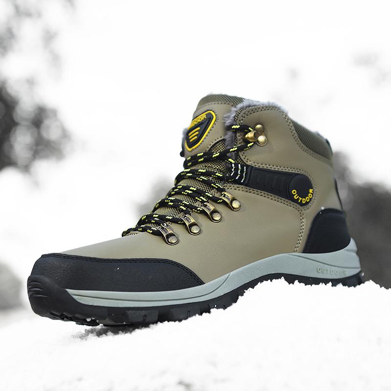 Fall/winter Men's Hiking Shoes Waterproof and Warm Outdoor Hiking Shoes High Boots