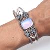 Milky Fire Opal Gemstone Handmade Silver Jewelry Cuff Bracelets 7''Adjustable