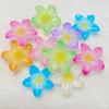 10Pcs New Cute Resin Shiny Colorful Flowers Flat Back Home Decor Parts Embellishments For Hair Bows Accessories