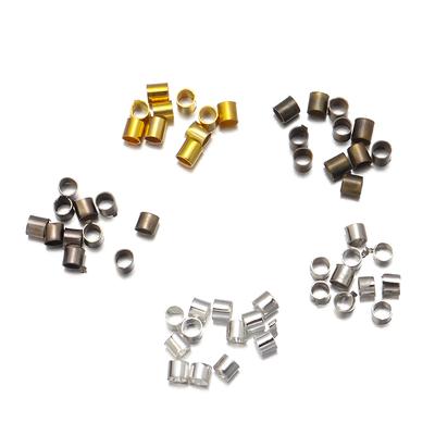 500pcs/lot 1.5/2/2.5mm Copper Crimp Tube Beads Spacer End Stopper Cap For DIY Earring Necklace Pendant Jewelry Making Accessorie