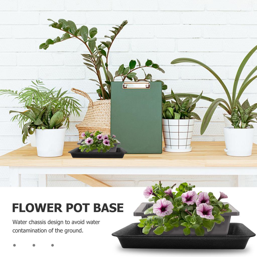 6Pcs Plastic Flower Pot Trays Heavy Duty Plant Saucers for Indoor Outdoor Use Drip Tray Water Catcher Planter Drainage Tray