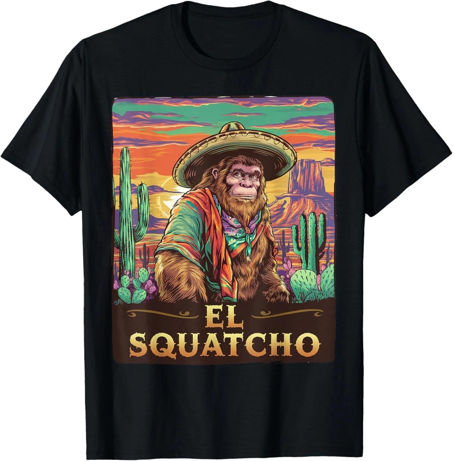 Bigfoot Sasquatch El Squatcho Funny Gifts For Men Women Gift Unisex T-Shirt L