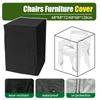Dust-proof Chair Cover Outdoor Garden Heavy Duty Black Stacking UV Waterproof Furniture Cover Patio Garden Table Chair Covers