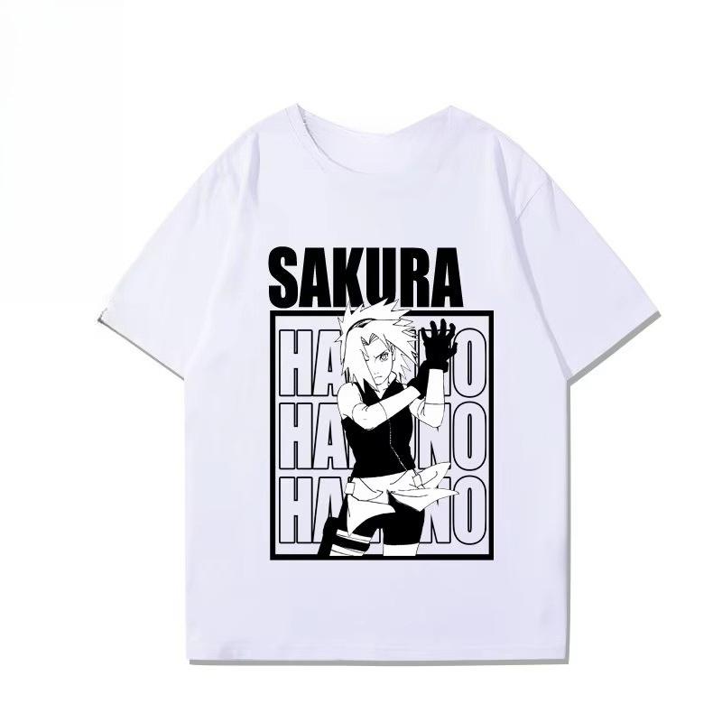 Naruto Uzumaki Print Mens and Womens Cotton Tshirts 2026 Summer  Cartoon Pattern Loose Casual Shortsleeved Top