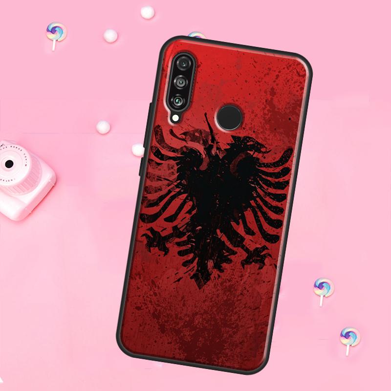 Albania Flag Eagle For Huawei Nova 12i 7i 8i 11i 12s Y73 Y70 Y90 Y60 Y72 Y61 Y91 9 10 SE P30 Pro P40 Lite Case