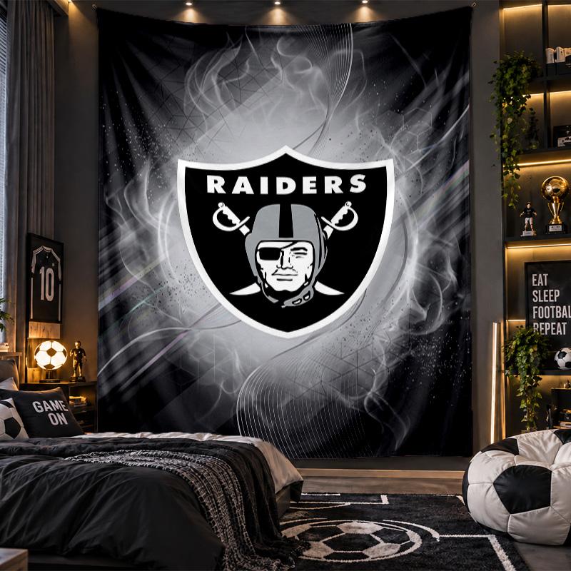 Wandbehang Tapisserie Las Vegas Raiders Drucktuch für Wohnzimmer Schlafzimmer Heimdekoration