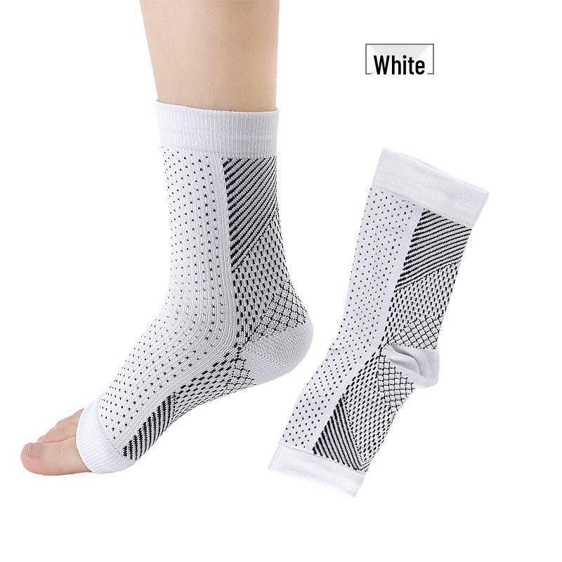 Prodyšné síťované kompresní kotníkové ponožky s otevřenou špičkou
