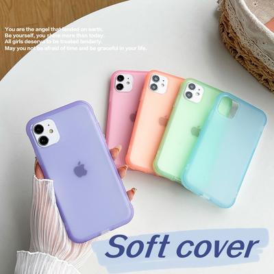 Luxuriöse durchscheinende Candy-Farbe mattes Silikon Softcase für iPhone 16 15 14 13 12 Pro Max 11 ultradünne transparente stoßfeste Hülle