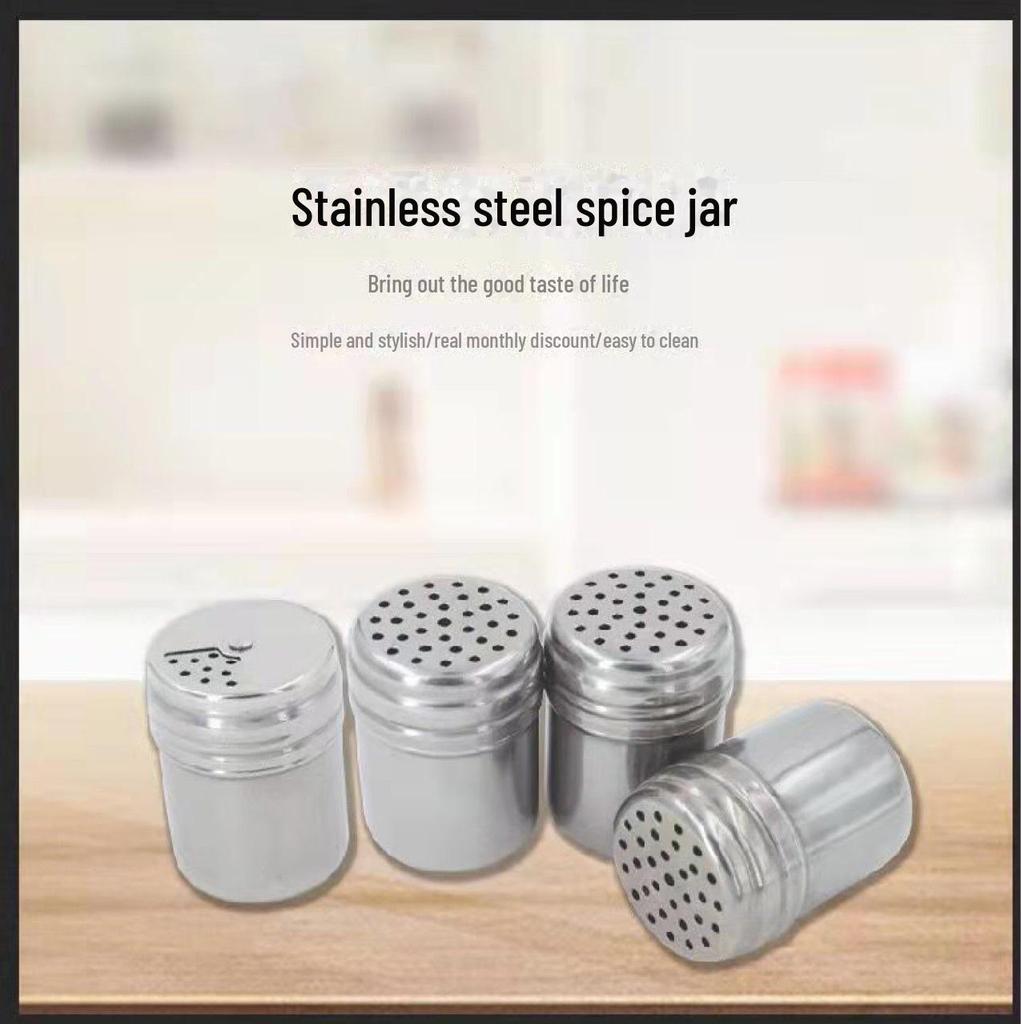 Stainless Steel Sealed Pepper Shaker and Seasoning Jar Set