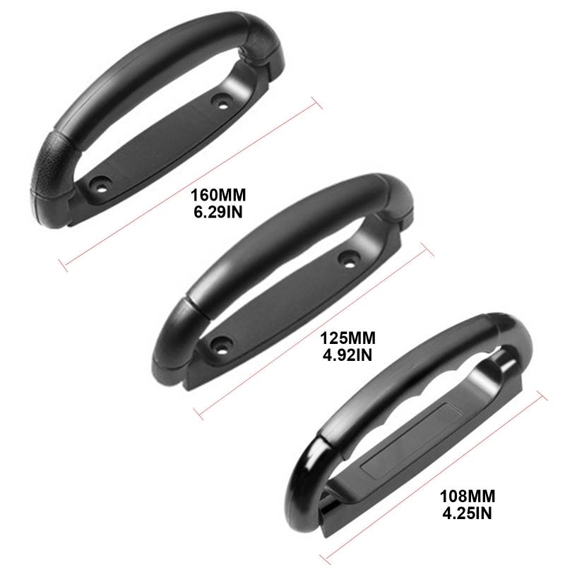 Black Plastic Pulls Long Luggage Handle Toolbox Grip Replacement Suitcase Side Holder Side Carrying Pull Easy to install
