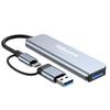 KOGLEE USB Hub with 3 USB Ports and 1 Card Reader for Laptops and MacBook Surface Slim Ideal for Telework and Working from Home USB-C/USB-A 2-in-1