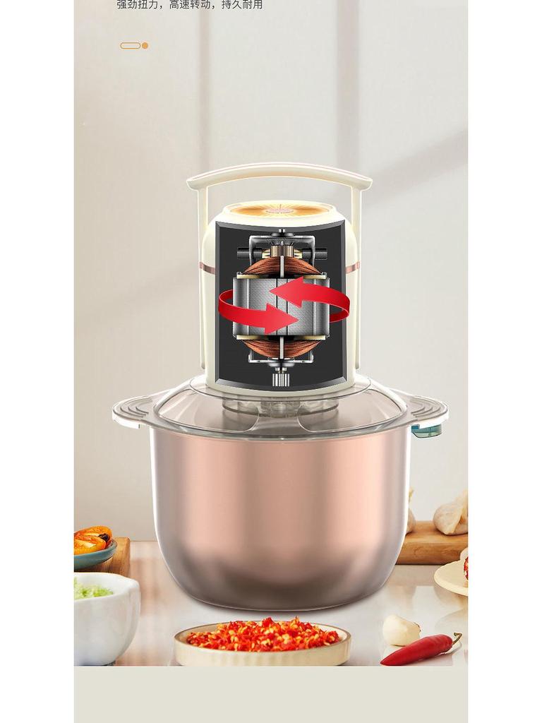 Stainless Steel Electric Meat Grinder & Vegetable Chopper - Multifunctional Household Food Processor