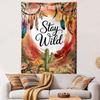 Stay Wild Dreamcatcher Desert Tapestry Patterned Tapestry Home Decor, Suitable for Bedroom and Living Room, Gift