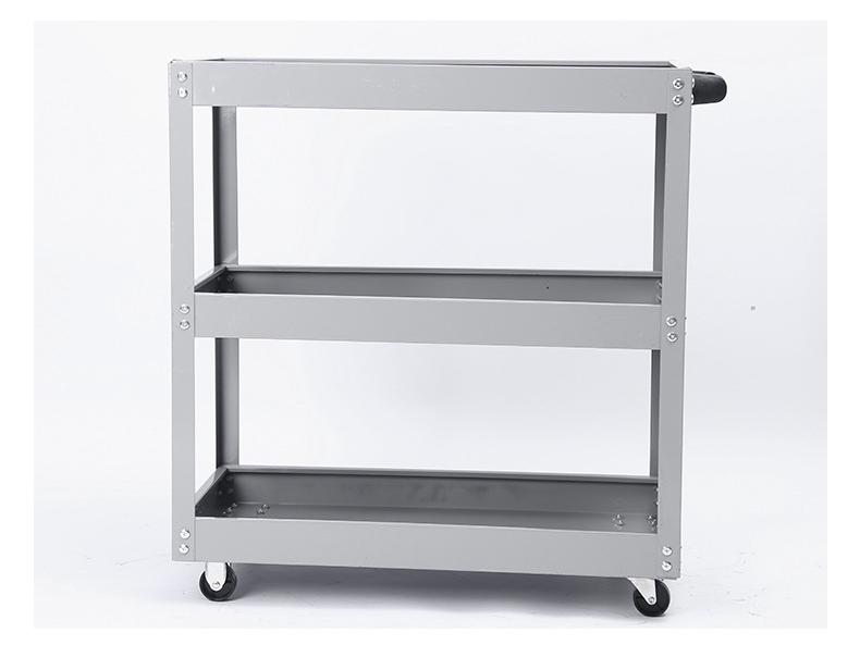 Heavy-Duty Three-Tier Mobile Tool Cart for Auto Repair and Maintenance