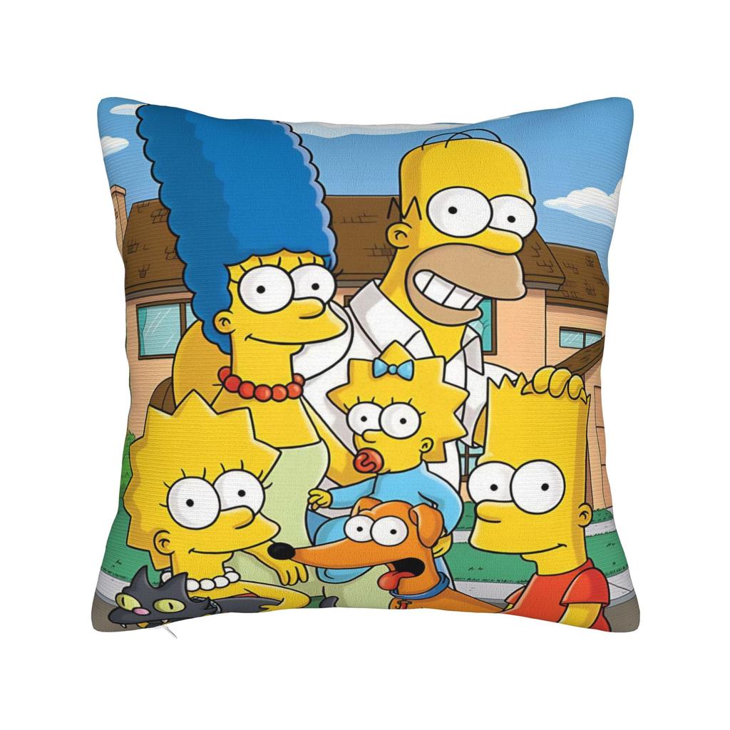Anime S-Simpsonss Cartoon Pillow Cover Accessories Soft Cushion Cover Gift Throw Pillow Case Cover Home Multiple Sizes