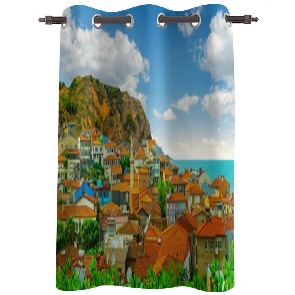 South African Traditional Ethnic Style Curtains Kitchen Decor Items Window Curtains for Living Room Bedroom Curtain Panel