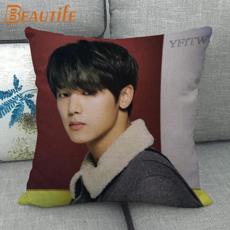 45X45cm CNBLUE KPOP Pillow Cover Square Zipper Cotton Linen Fabric Pillow Cases Bedroom Home Decorative Boys Girls Gift