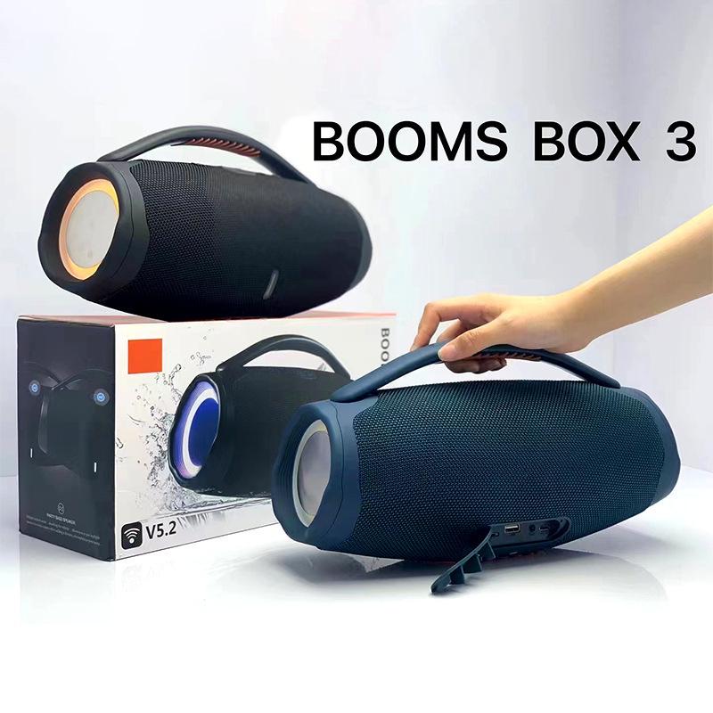 New Booms BOX3 Portable High-Power RGB Bluetooth Speaker.