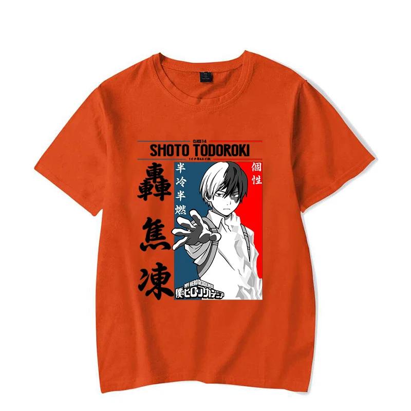 Hot Todoroki Shoto Printed T-Shirts For Women Men Short Sleeve Funny Anime Round Neck Tee Shirt Casual Summer Tops