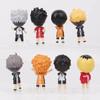 8 Pcs/Lot Haikyuu Q Ver. Volleyball Hinata Shoyo Sugawara Koushi Oikawa Tooru Model Figures Sitting Stands Ornaments Toy Gifts