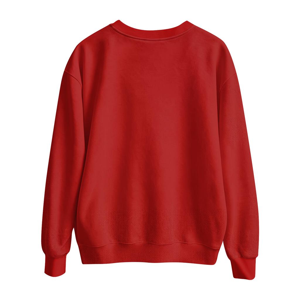 Women's Casual Christmas Print Long Sleeve Neck Top for Holiday and Everyday Wear