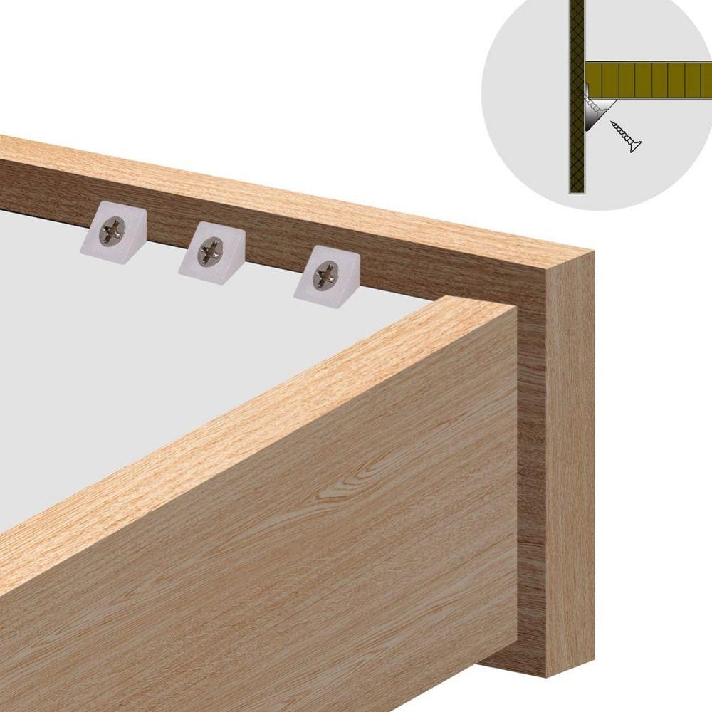 Fixing 15*13*9mm Drawer Chest Bottom Bevel Plate Support Hardware Bracket Mending Wedge Screw