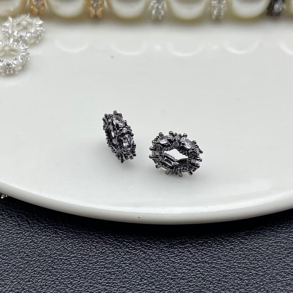 10mm Inlaid Zircon Wheel Spacer Beads for DIY Crystal Jewelry Making