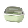 Large Capacity Dish Drainer With Roof Cover Dustproof Multifunctional Kitchen Utensils Rack Cupboard with Drain Board