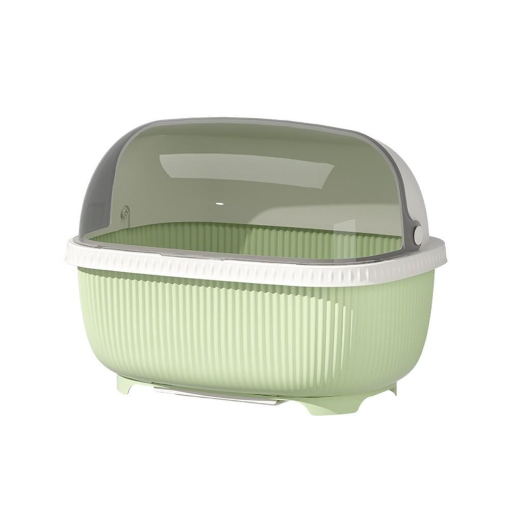 Large Capacity Dish Drainer With Roof Cover Dustproof Multifunctional Kitchen Utensils Rack Cupboard with Drain Board