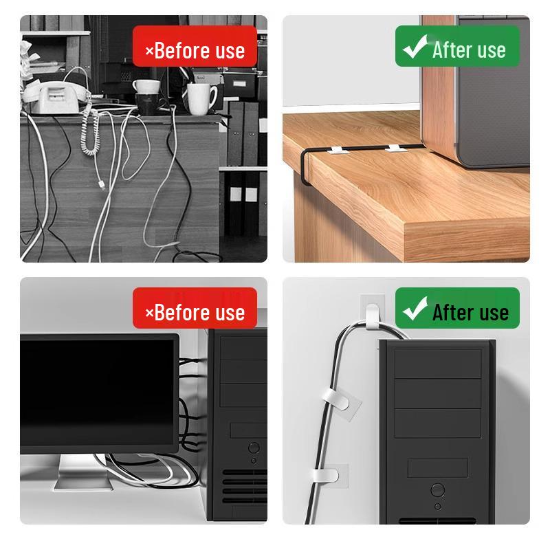 Magic Tape Straps: Cable Organizer Clips for Networking and Charging