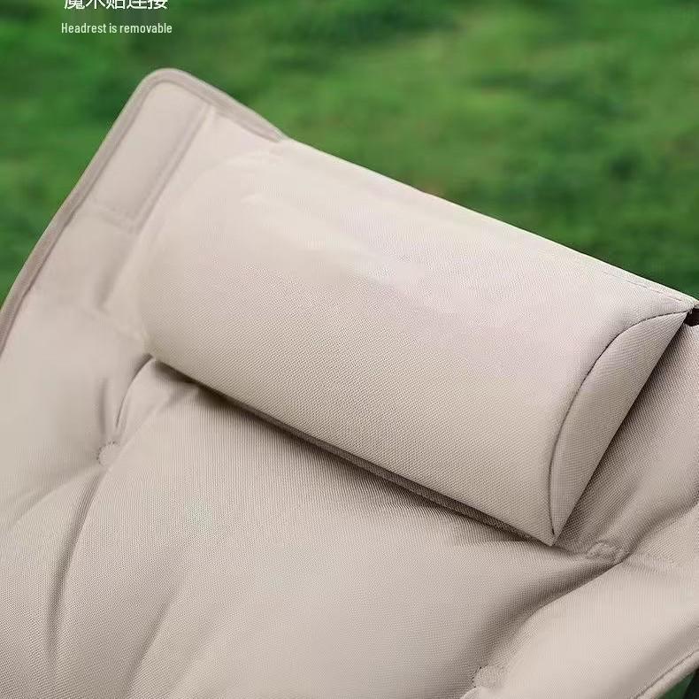 Adjustable Cotton-Padded Folding Recliner Chair with Leg Rest