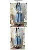 Ensemble jupe et gilet en jean bleu pour femme Printemps/Automne 2026 - Design trois pièces