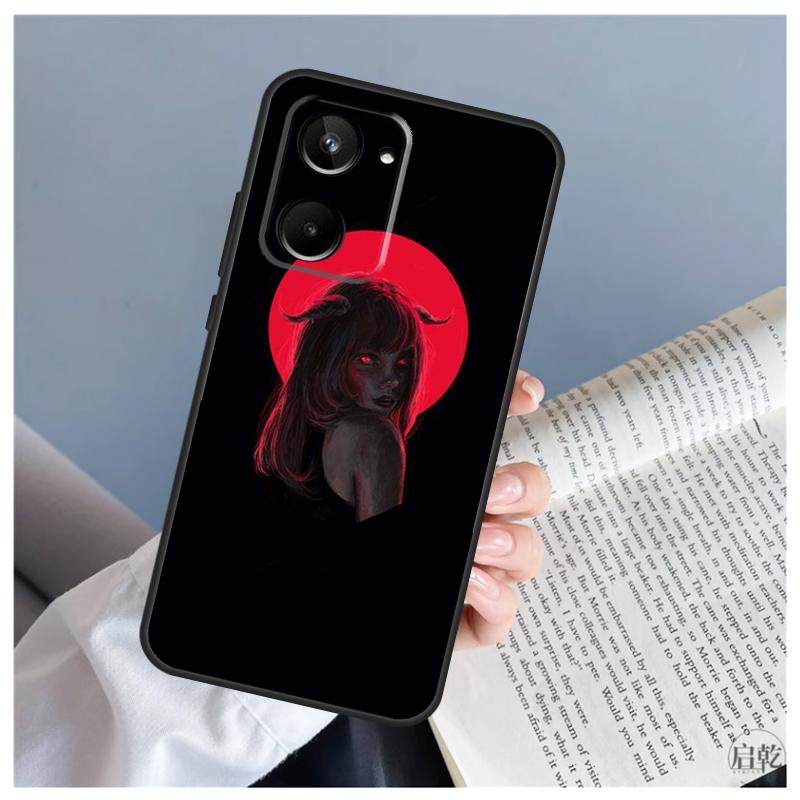 Devil Woman For Realme C53 C55 C75 C71 C61 C33 C63 C51 C65 C67 11 12 13 14 Pro Plus GT6 GT7 15 Pro Case