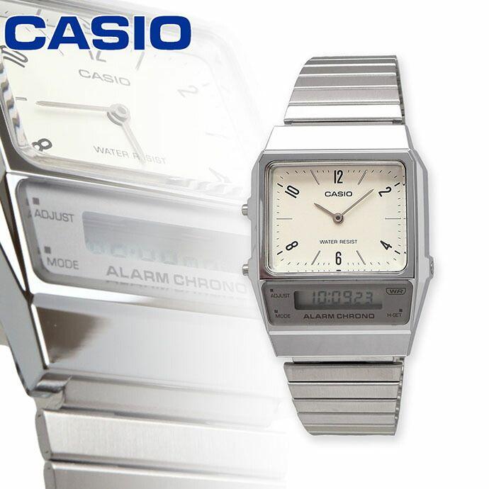 CASIO Watch Casio Standard Watch Cheap Casio Chipkashi Ana-Digi Quartz AQ-800E-7A2 Unisex Off-White Overseas Model [Parallel Import]