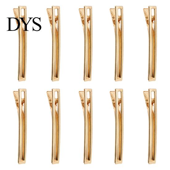 Duck-bill Clips 10Pcs Women Hairpins Non-fading Gloss Geometric Hollow Out Anti-slip Hair Clamps Non-falling Metal Openwork for Daily Wear
