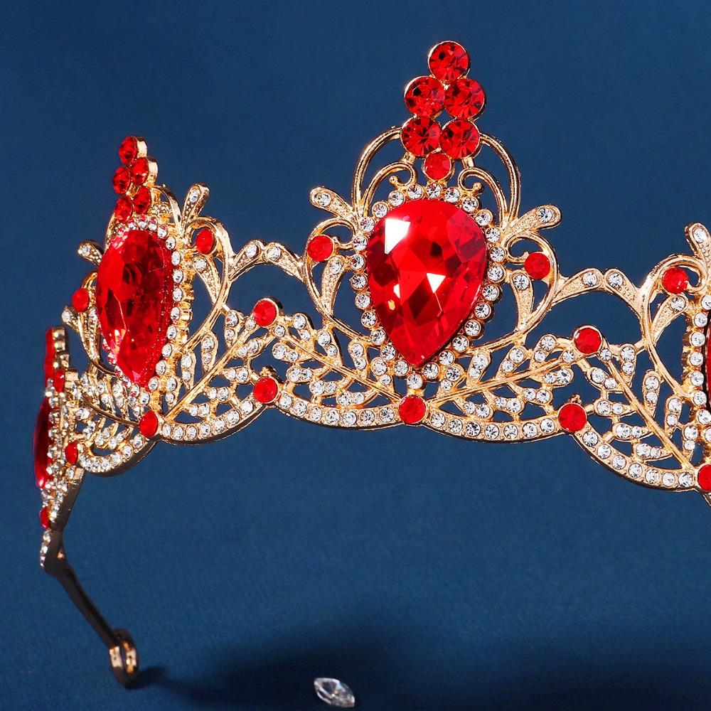 Metal Princess Tiara Shiny Rhinestone Crown Fashion Baroque Crown Wedding