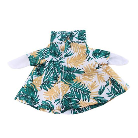 Hawaii Duck Outfit Lapel Pet Duck Clothing Tropical Leaf Print Costume for Pet Ducks And Geese Parties Beach Seaside Outings Dress-up