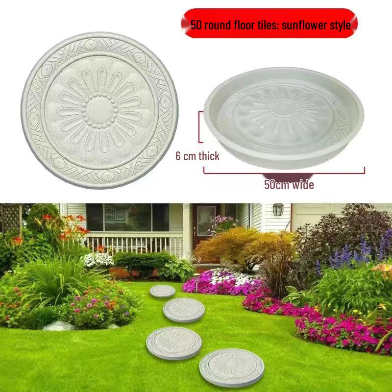 Garden Cement Tile Mold for Outdoor Stepping Stones