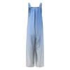 Wide Leg Overalls For Women Casual Loose Sleeveless Jumpsuits Retro Print Button Long Pant Romper Jumpsuit With Pockets