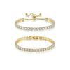 Elegant 4mm Zircon Adjustable Tennis Bracelet Set