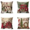 Popular Christmas Pillowcases for Holidays Santa Claus Linen Home Decoration Pillowcases