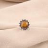 Yellow Tiger's Eye Gemstone 925 Sterling Silver Jewelry Handmade Wedding Ring RR-7-52