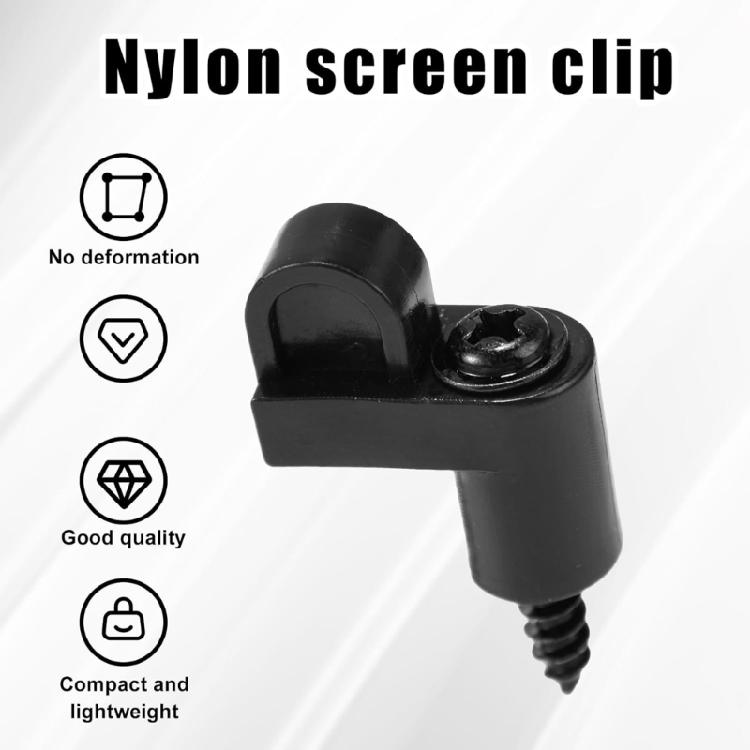 24Pcs Window Screen Stabilizers Clip with Strong Screws Screen Frame Fasteners Simple Installation For Wind Resistance