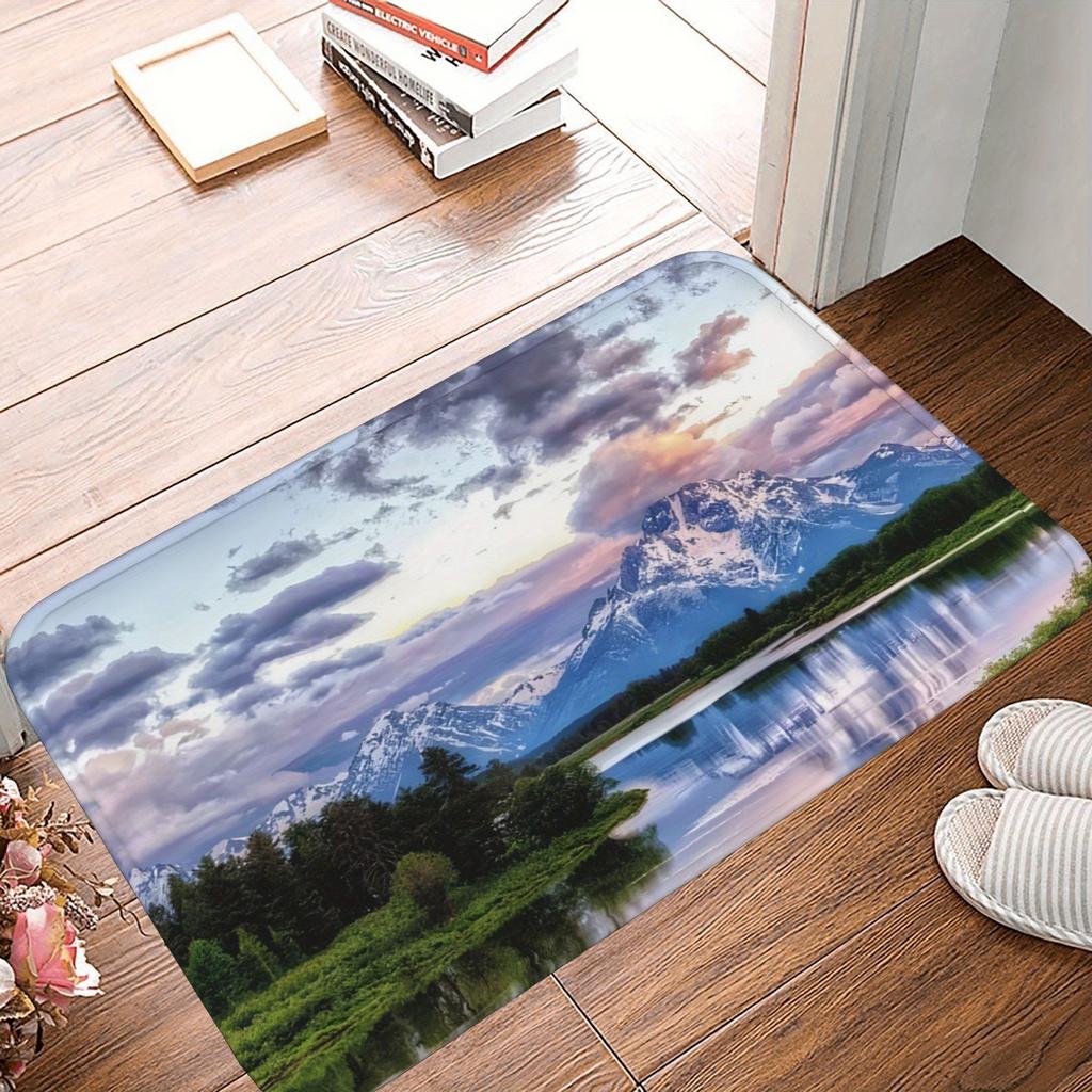 1 Stück Wolf Küchenteppich Rutschfeste Fußmatten Pop-Design Badezimmerteppich Badematte Teppich für Zuhause Spüle Wäsche Dekor