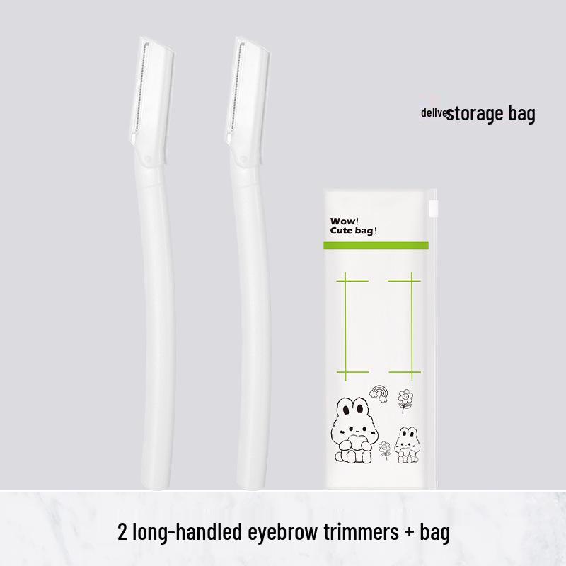 Stainless Steel Eyebrow Trimmer Set with Safety Razor Blade